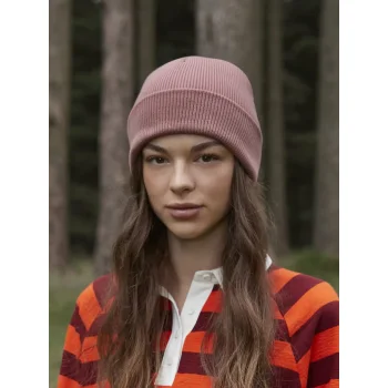 Berretto con risvolto in cotone organico