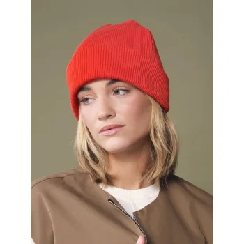 Berretto con risvolto in cotone organico