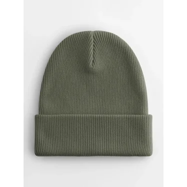 Berretto con risvolto in cotone organico