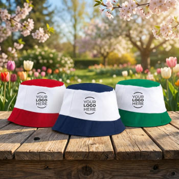 Cappelli da pescatore personalizzati con logo - Berretto personalizzabile bicolore con regolazione posteriore