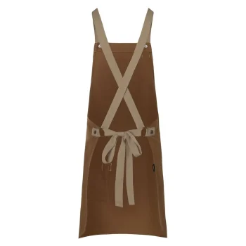 Bib Apron With Crossed Ribbons