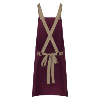 Bib Apron With Crossed Ribbons