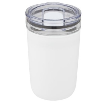 Tazza personalizzata con logo - Bicchiere Bello da 420 ml in vetro con parete esterna in plastica riciclata