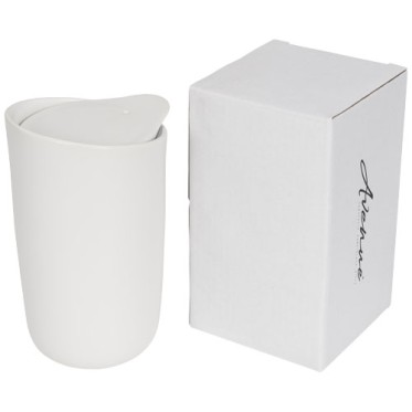 Tazza personalizzata con logo - Bicchiere in ceramica Mysa a doppia parete da 410 ml