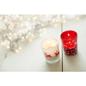 Bicchiere in cristallo con candela Kirsten