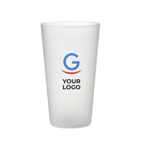 Bicchiere personalizzabile 500 ml in polipropilene smerigliato resistente