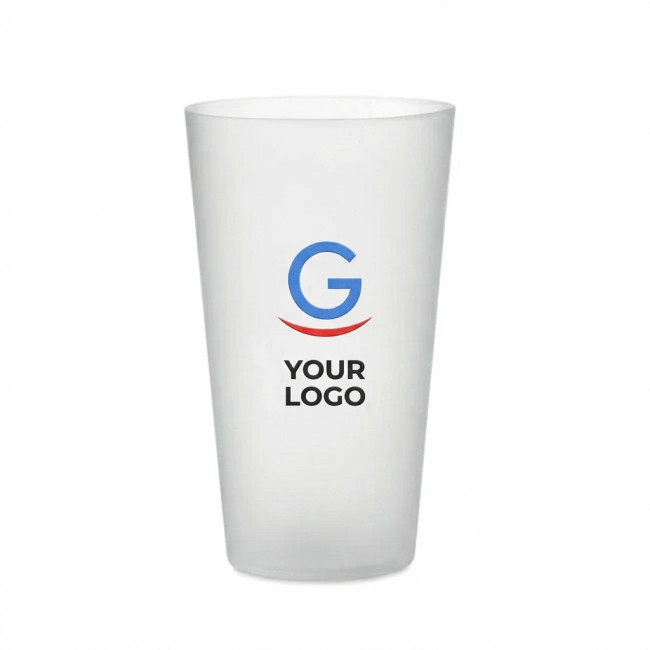 Bicchiere personalizzabile 500 ml in polipropilene smerigliato resistente