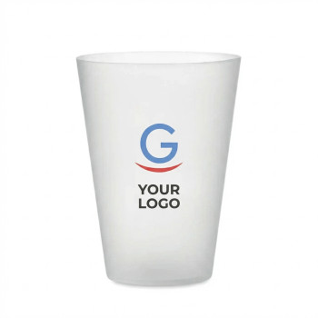 Bicchiere riutilizzabile personalizzabile in polipropilene 300 ml finitura smerigliata