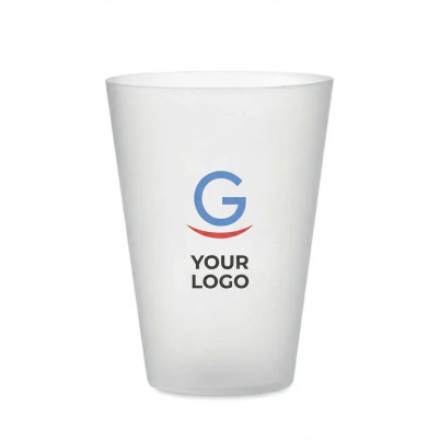 Bicchiere riutilizzabile personalizzabile in polipropilene 300 ml finitura smerigliata