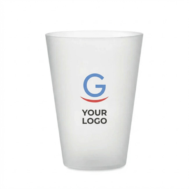 Bicchiere riutilizzabile personalizzabile in polipropilene 300 ml finitura smerigliata