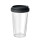 Bicchiere personalizzabile in vetro doppio strato borosilicato con coperchio silicone 350ml