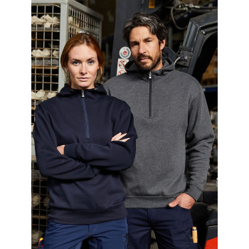 felpe uomo personalizzate - Bio Workwear Half Zip Hoody