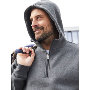 felpe uomo personalizzate - Bio Workwear Half Zip Hoody