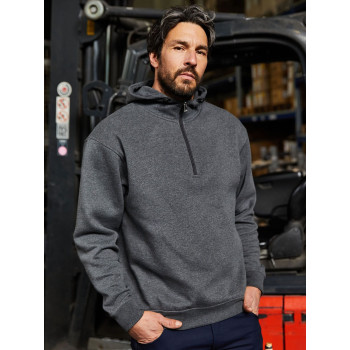felpe uomo personalizzate - Bio Workwear Half Zip Hoody