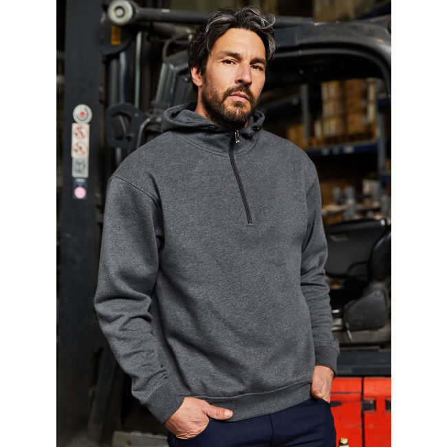 felpe uomo personalizzate - Bio Workwear Half Zip Hoody