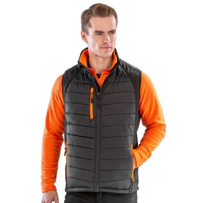 Black Compass Padded Softshell Gilet
