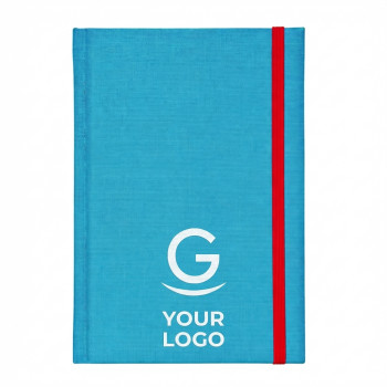 Blocco appunti personalizzabile elastico rosso formato compatto 11x16.5 cm