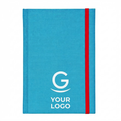 Blocco appunti personalizzabile elastico rosso formato compatto 11x16.5 cm