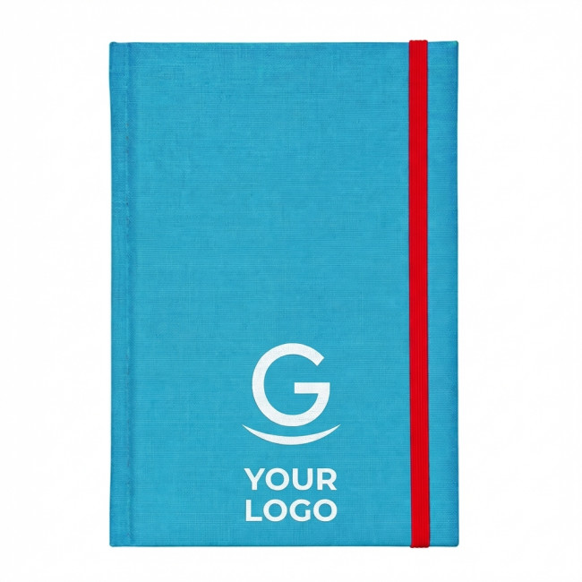 Blocco appunti personalizzabile elastico rosso formato compatto 11x16.5 cm