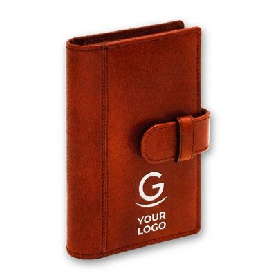 BLOCCO NOTE ad anelli personalizzabile in pelle pieno fiore tascabile