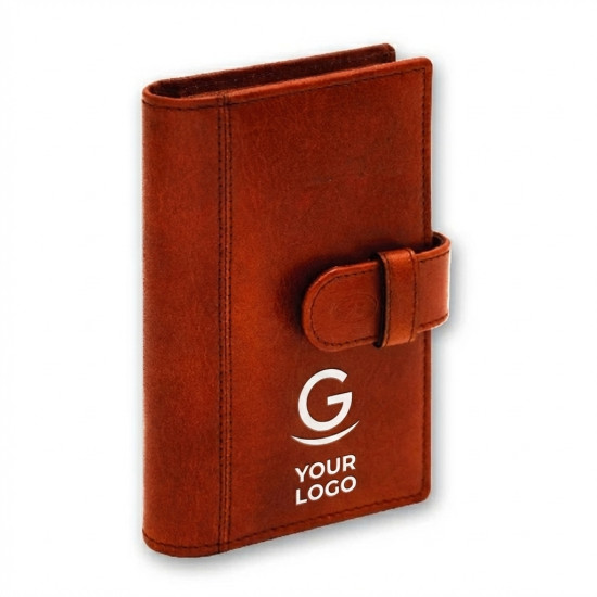 BLOCCO NOTE ad anelli personalizzabile in pelle pieno fiore tascabile
