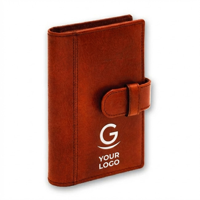 BLOCCO NOTE ad anelli personalizzabile in pelle pieno fiore tascabile