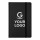 Blocco note personalizzabile copertina Balacron nero con taschino elastico