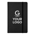 Blocco note personalizzabile copertina Balacron nero con taschino elastico