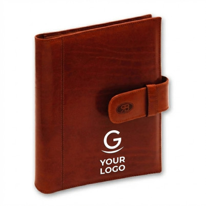 Blocco Note personalizzabile in Pelle Pieno Fiore 19x24 cm 