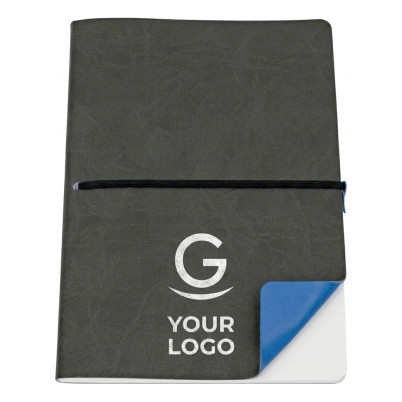 Blocco note personalizzabile Reflexa copertina vivella bicolore elastico