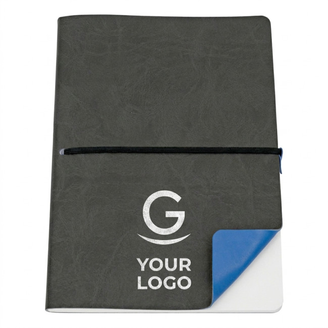 Block Notes Personalizzati - Blocco note personalizzabile Reflexa copertina vivella bicolore elastico