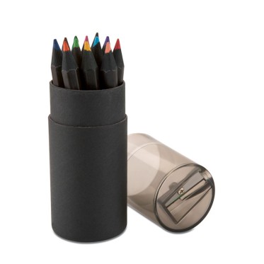 Matita personalizzata con logo - BLOCKY - Set 12 matite colorate