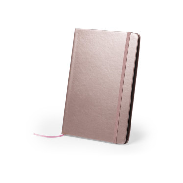 Block notes personalizzabile similpelle copertina rigida oro rosa metallizzato