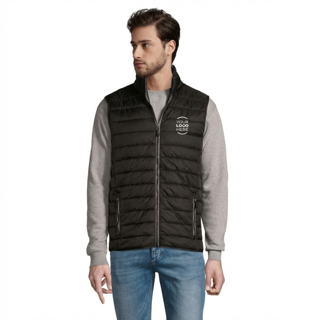 Gilet personalizzato - Bodywarmer uomo personalizzabile leggero con colletto alto e tasche con zip