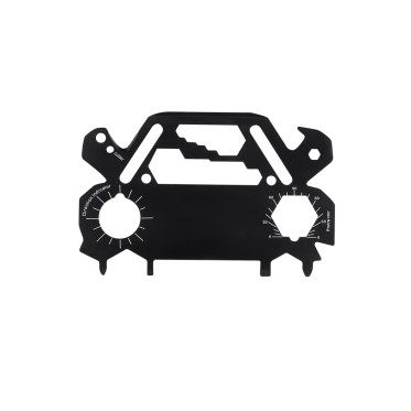 Multiutensile personalizzabile 30 funzioni in acciaio inox compatto a forma di auto