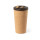 Bicchiere termico personalizzabile 500 ml in sughero naturale con coperchio easy-open