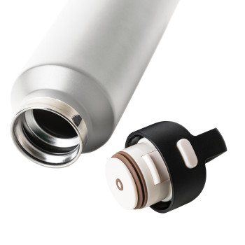 gadget ecologici con logo - Borraccia in acciaio inossidabile riciclato a doppia parete Mace 600 ml
