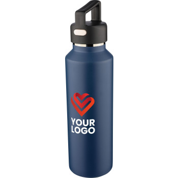 gadget ecologici con logo - Borraccia in acciaio inossidabile riciclato a doppia parete Mace 600 ml