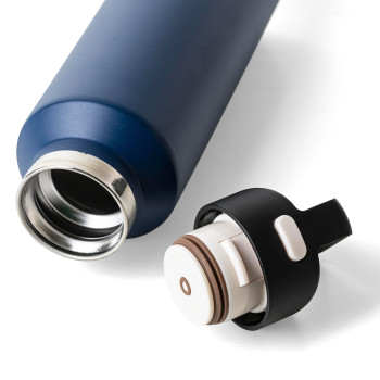 gadget ecologici con logo - Borraccia in acciaio inossidabile riciclato a doppia parete Mace 600 ml