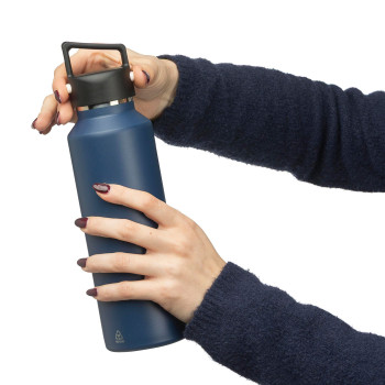 gadget ecologici con logo - Borraccia in acciaio inossidabile riciclato a doppia parete Mace 600 ml