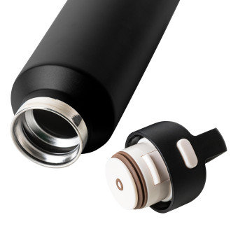 gadget ecologici con logo - Borraccia in acciaio inossidabile riciclato a doppia parete Mace 600 ml