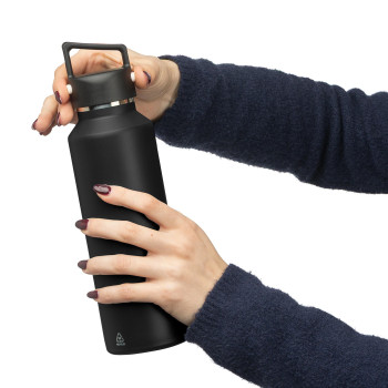 gadget ecologici con logo - Borraccia in acciaio inossidabile riciclato a doppia parete Mace 600 ml