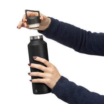 gadget ecologici con logo - Borraccia in acciaio inossidabile riciclato a doppia parete Mace 600 ml