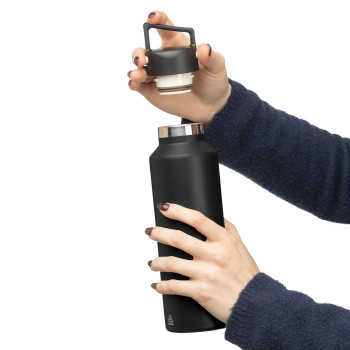 gadget ecologici con logo - Borraccia in acciaio inossidabile riciclato a doppia parete Mace 600 ml