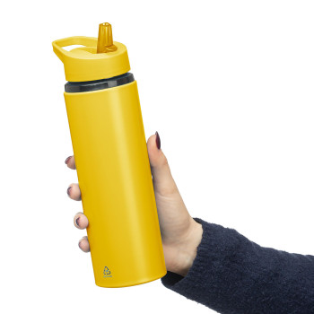gadget ecologici con logo - Borraccia in acciaio inossidabile riciclato Zeno 750 ml