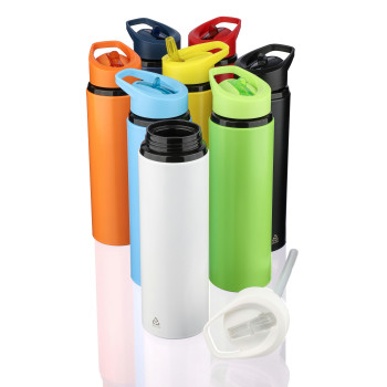 gadget ecologici con logo - Borraccia in acciaio inossidabile riciclato Zeno 750 ml