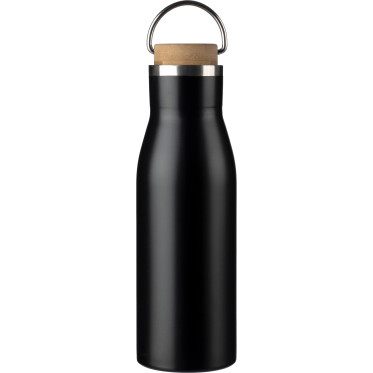Borraccia in acciaio inox personalizzabile Impression con tappo bambù 500 ml