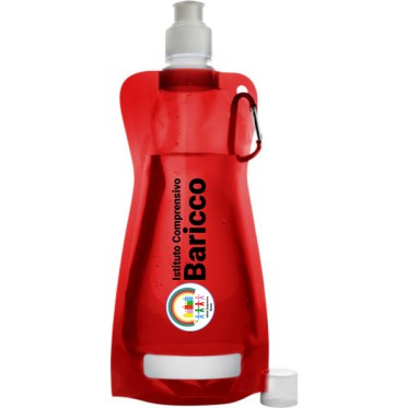 Borracce in tritan e plastica personalizzate con logo - Borraccia pieghevole, capacità 420 ml