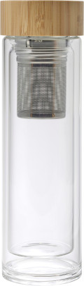Borraccia Vicente | Vetro | Coperchio bambù | 420 ml