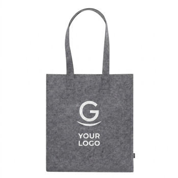 Shopper in Feltro e RPET Personalizzate - Borsa ecologica personalizzabile in feltro RPET con maniglie rinforzate